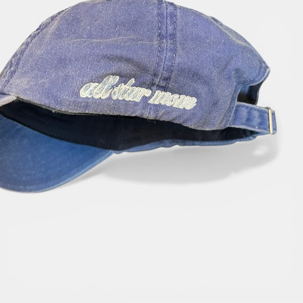 Varsity Embroidered Dad Hat Blue Washed Adjustable Strapback Vintage Style‎ Cap